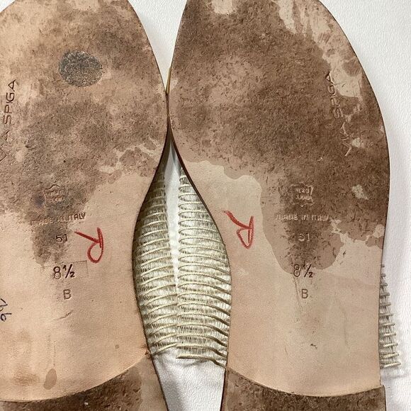 Via Spiga Yellow White Sheer Open Toe Summer Sandal Shoes - Picture 14 of 14